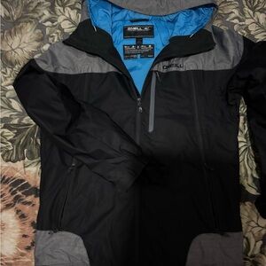 O'Neill Women's Black and Gray Ski Jacket